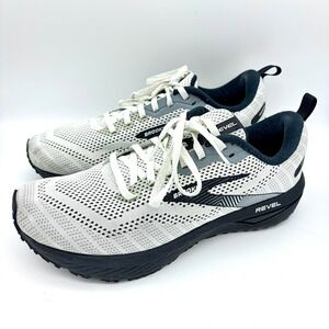 Brooks Revel 6 Mens 9.5 Running Shoes White Black Neutral Cushioned Training Gym